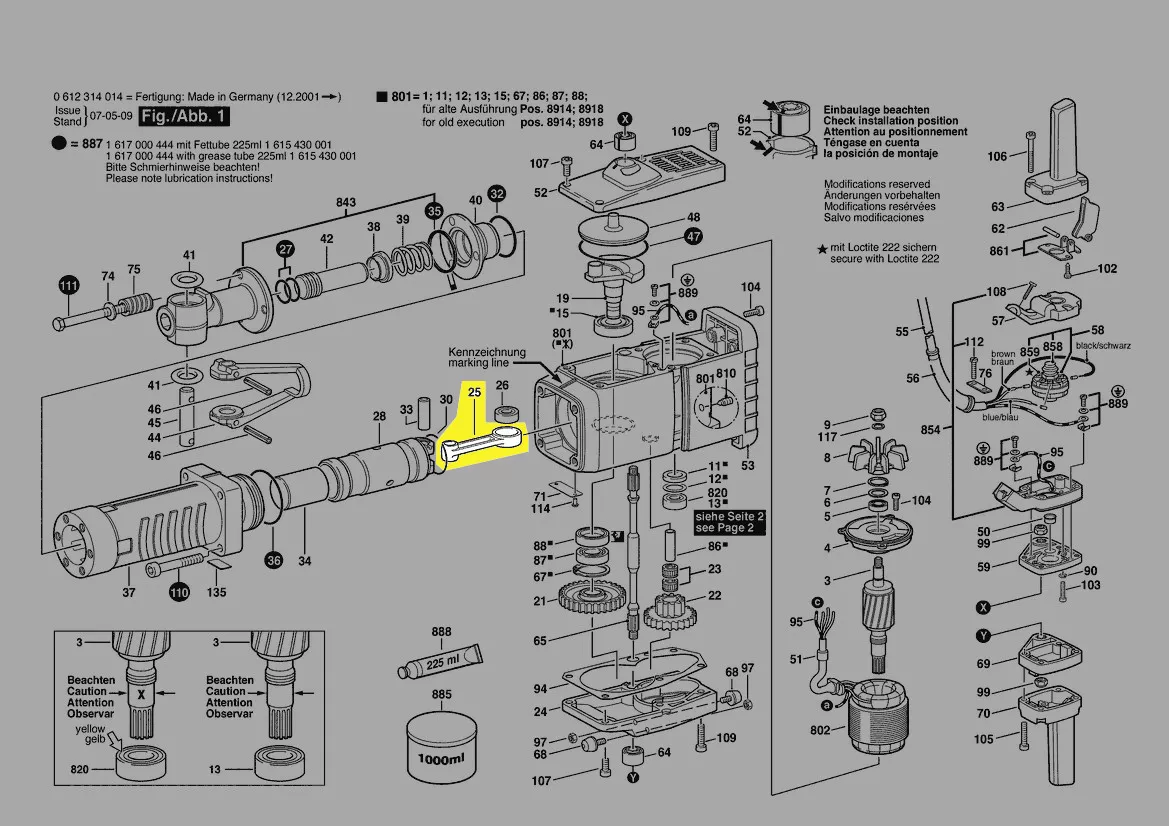 Bielle réf. 1 612 001 040 Bosch